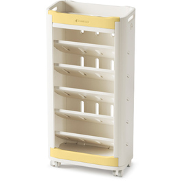 Стелаж Mealux Brooks White/Yellow (арт. KD-E041 White/Yellow)