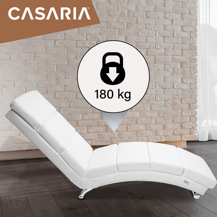 Relax Lounger London біла штучна шкіра
