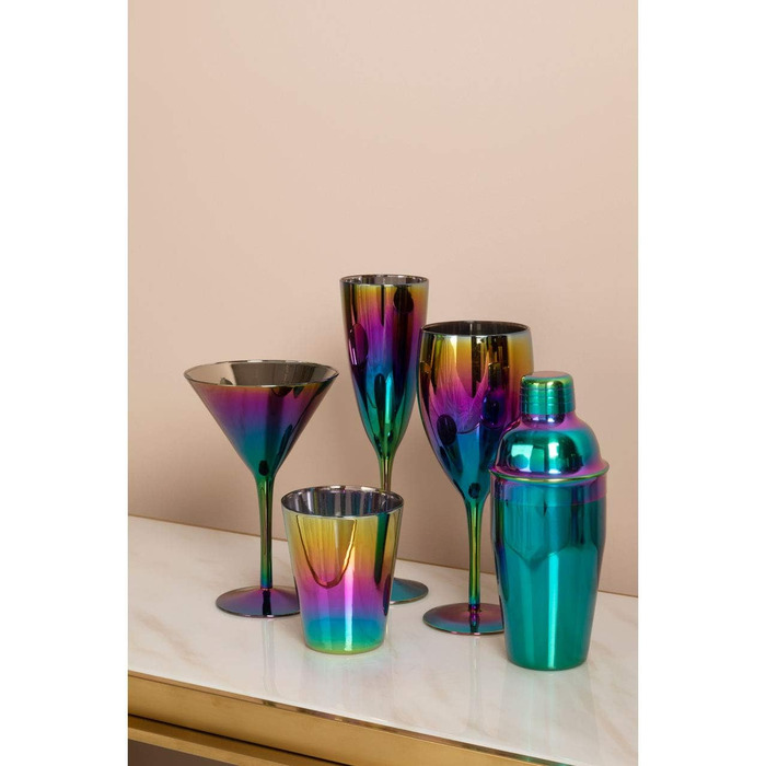 Шейкер для коктейлів Premier Housewares, Rainbow, 0,55 л, нержавіюча сталь, різнобарвний, 8 x 8 x 21 см