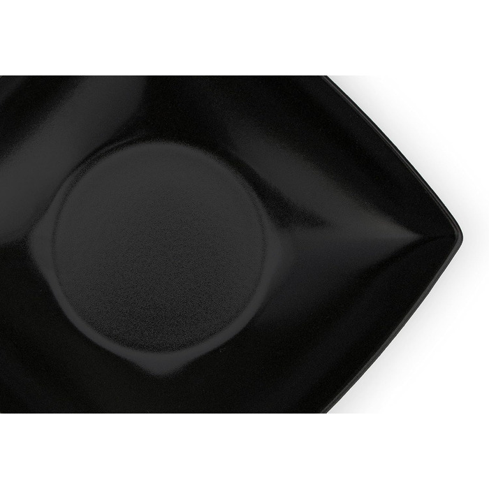 Набір з 6 керамічних тарілок - EPIRI Салатні тарілки для мікрохвильовки - 17x17 см - 500 мл - чорний матовий