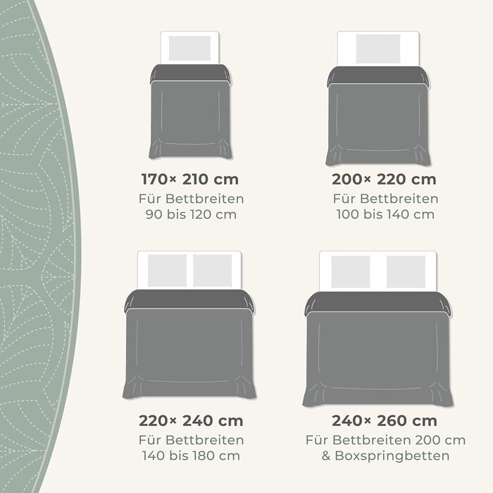 Преміум ковдра-плед Grafensteyn 200x220 см – м'яка, безшовна стежка, дизайн листя, велюрова тканина – для ліжка та дивану (антрацитовий)