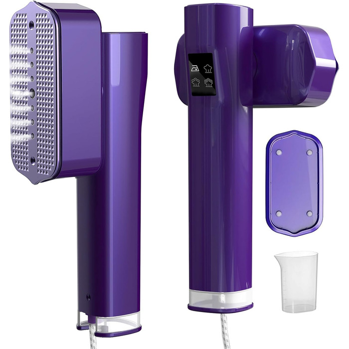Портативний паровий випрямляч для подорожей 2-в-1, швидкий нагрів за 15 секунд (фіолетовий)
