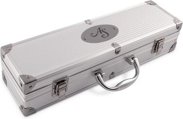 Набір гриля 3 в 1 з нержавіючої сталі: гриль-інструменти з гравіюванням (ініціали)