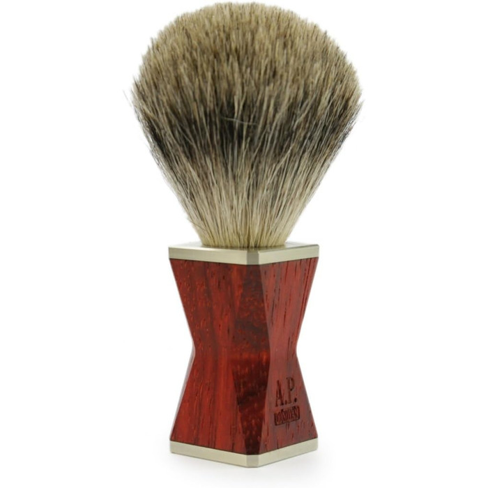 Щітка для гоління Badger Hair & Wood Чиста борсукова щітка та 100 г рослинного мила для гоління Зроблено в Німеччині (Dexter Mahogany)