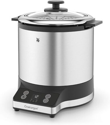 Електричний чайник-заварник WMF Küchenminis 2 в 1 з регулюванням температури, 1л, 1900 Вт, скляний, з тримачем для пакетиків та ситом