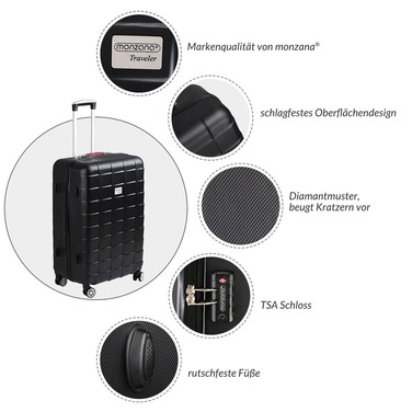 Валіза Exopack Black M ABS 40L