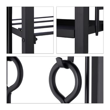 Relaxdays Полиця для дров з підставкою для столових приборів