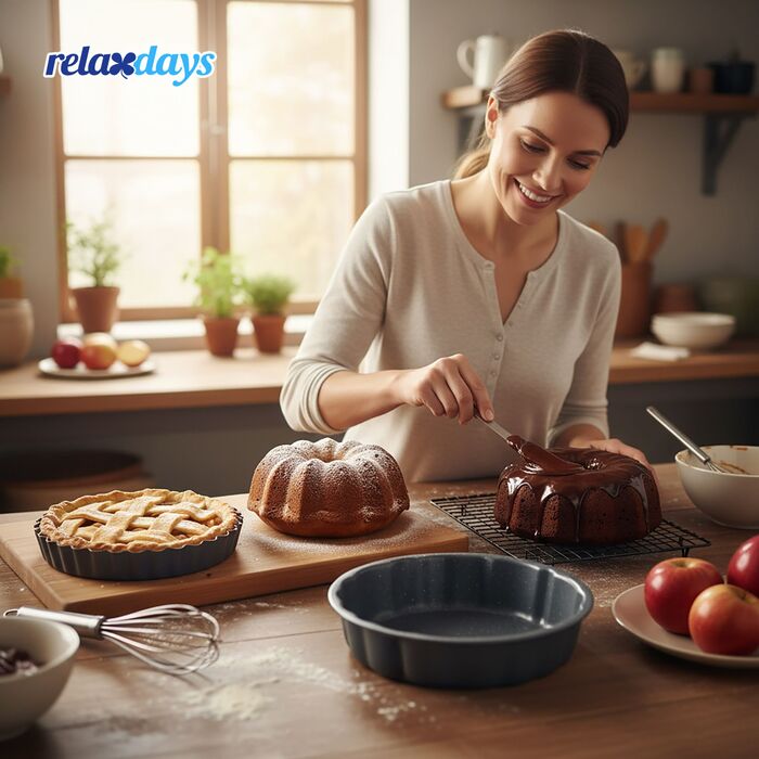 Набір форм для випічки Relaxdays, 3 шт., з антипригарним покриттям