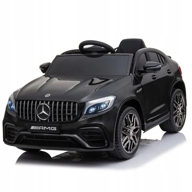 Дитячий електромобіль Mercedes GLC 63S 4x4 з пультом керування, м'якими колесами EVA, шкіряним сидінням та USB