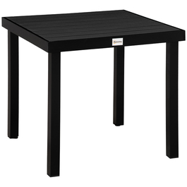 Outsunny Garden Table на 4 персони Компактний обідній стіл з простого у догляді алюмінію, пластику, чорного 80x80x74см для садових меблів