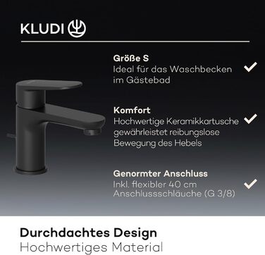 Змішувач для ванни KLUDI-X1 з ручкою-витяжкою, висота зливу 75 мм, хромований, з виливним водозбіром, для ванни, керамічний картридж, акумулятор, чаша для води з підключеннями (S, чорний матовий)