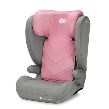 Дитяче автокрісло Kinderkraft i-Spark i-Size, група 2/3, 100-150 см, від 3,5 до 12 років, від 15 до 36 кг, Легке (4,5 кг), 3-точковий ремінь безпеки, Бічний захист, Чорний (Рожевий)