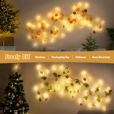 Льохіткерна гілка берези DAYLUMI, 96 LED, 8 режимів, для декору стін, вітальні, з розеткою, DIY, енергоклас F