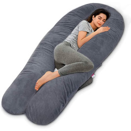 U-подібна подушка для вагітних Wndy's Dream 78x150 см темно-сіра