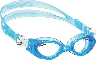 Дитячі плавальні окуляри Cressi Kids King Crab преміум-класу (вік краба 2/7 роки, світло-блакитні прозорі лінзи)