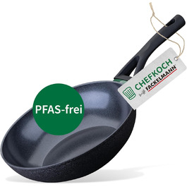 Гриль-сковорода Chefkoch від Fackelmann: преміум-якість, діаметр 28 см, антипригарне покриття, з переробленого алюмінію, для всіх типів плит, сумісна з духовкою