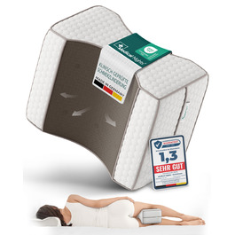 Ортопедична подушка для ніг для тих, хто спить на боці – для полегшення болю в стегнах, спині та колінах | Ергономічна подушка з піною з ефектом пам'яті та антиковзким покриттям.