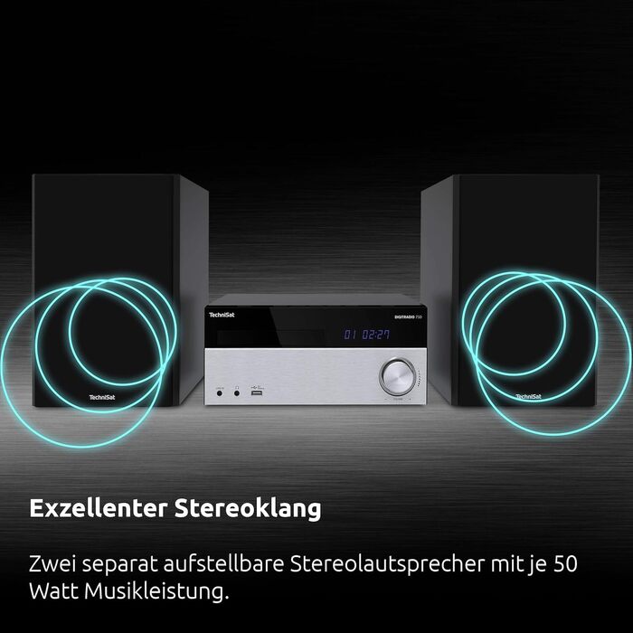 Компактна hi-fi система з інтернет радіо, DAB, CD, Bluetooth, 2x20W RMS, 710 CD IR -