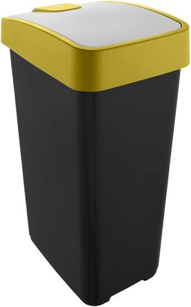 Сміттєвий бак преміум-класу keeeper з відкидною кришкою, м'який на дотик, 45 л, Магнітний, Жовтий