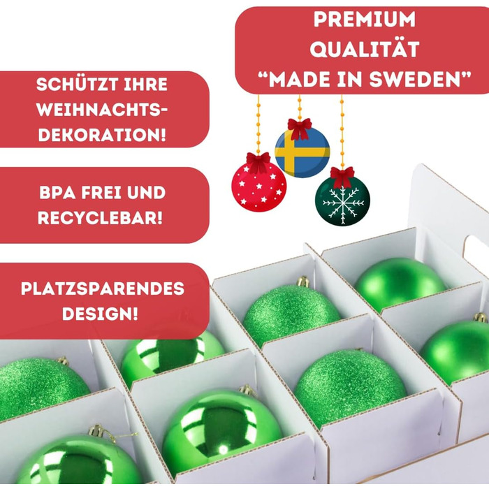 Коробка для зберігання новорічних прикрас з кришкою | Безпечне та стильне зберігання для Різдва | Орнаменти для ялинки | Декор та прикраси | 47 літрів | Без BPA | Компактна коробка (прозора)