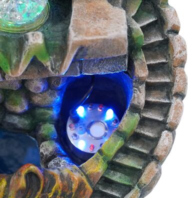 Кімнатний фонтан з LED підсвіткою - настільний фонтан, водоспад, фонтан з туманом для дому та офісу