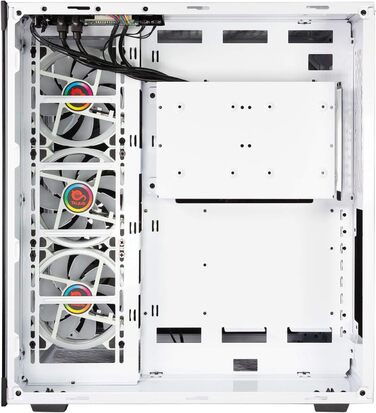 Ігровий корпус Talius Cronos Frost ATX з гартованим склом, ARGB вентиляторами Iris, білий колір
