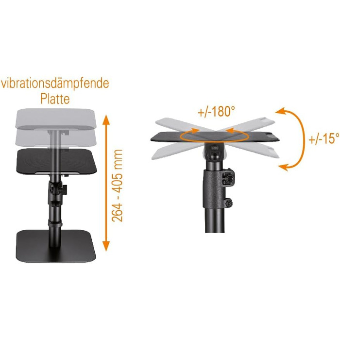 Кріплення для динаміків Mywall HS31L - 2 шт. (чорний) - настільний, нахил +/-15°, до 15 кг