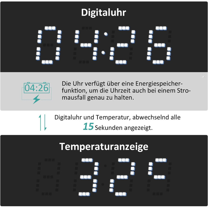 LED дзеркало для ванної кімнати EMKE, діаметр 80 см, з підсвічуванням, сенсорне керування, проти запотівання, годинник, температура, регулювання яскравості, пам'ять, нейтральне світло, чорний каркас
