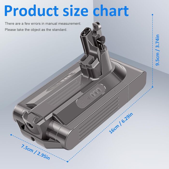 Батарея ASUNCELL V10 3800 мАг 25,2 В для Dyson V10 Cyclone Animal/Absolute/Motorhead/Fluffy/Total Clean