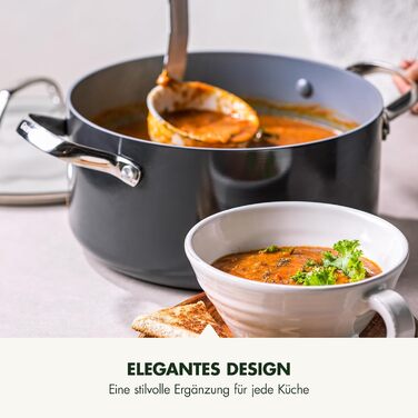 Сковорода GreenPan Valencia Pro з нержавіючою сталею Harteloxierte, керамічне антипригарне покриття, 28 см, 4,2 л, з кришкою, без PFAS, для індукційних плит, можна мити в посудомийній машині, термостійка, сіра (каструля 24 см/5,1л)