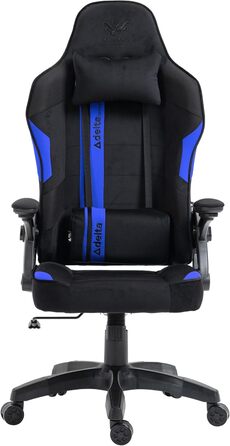 Крісло ігрове KRAKEN CHAIRS, тканинне, ергономічне, для геймерів, чорно-синій, до 130 кг
