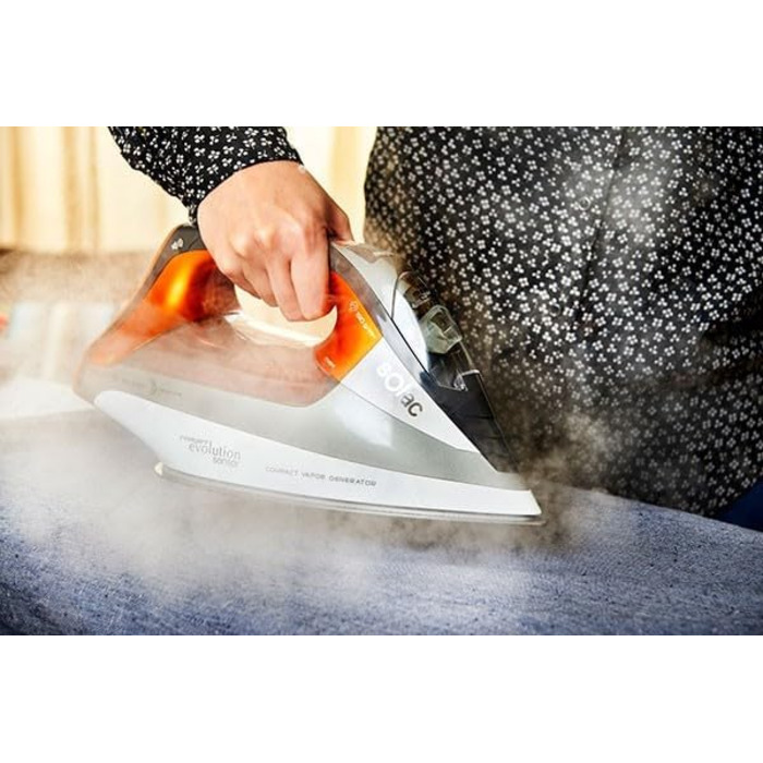 Праска з пароутворенням Solac CVG9511 - праска з керамічним покриттям, 2800 Вт, чорний, помаранчевий, білий