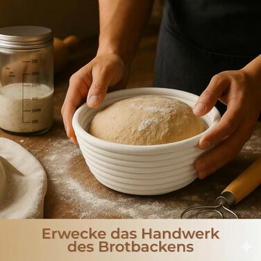 Набір для приготування закваски Crustica 8 частин: гномки круглі та овальні, скляна тара та аксесуари для випічки хліба