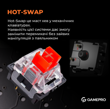 Дротова механічна клавіатура GamePro MK180W (Red) з Hot-Swap RGB White