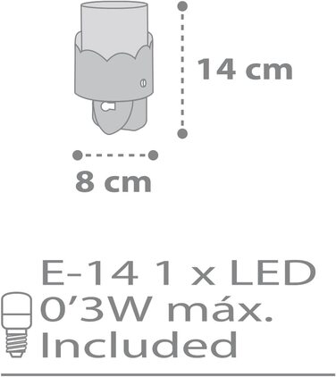 Нічник Dalber з розеткою для дитячої, світлодіодний нічник для дитячої кімнати, Місяць Місяць і зірки синій, сірий