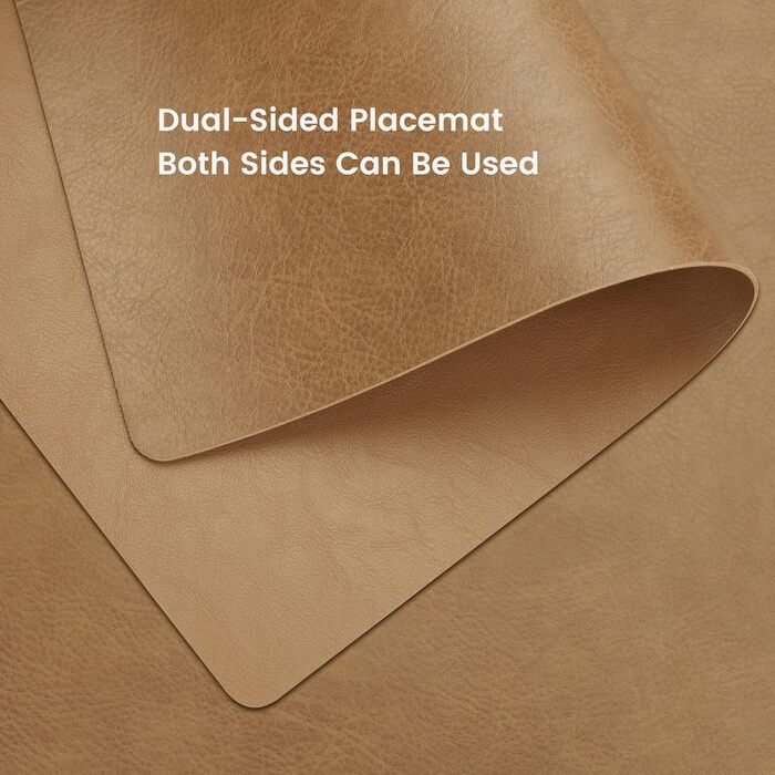 Набори серветок YIHELU: 6 шт., водонепроникні, з штучної шкіри, для кухні та їдальні, м'ятно-зелені/кремові