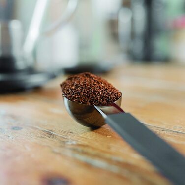Кавова ложка Barista & Co, мірна ложка з нержавіючої сталі для меленої кави і розсипного чаю, чорна