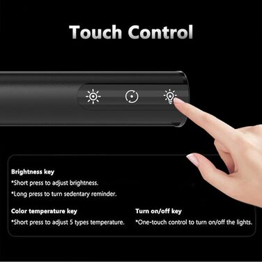 LED-лампа для монітора з сенсорним керуванням, USB-світлодіодна стрічка з захистом від синього світла, сучасна підсвітка монітора з адаптером живлення, світлодіодна лампа для комп'ютера, офісу та дому