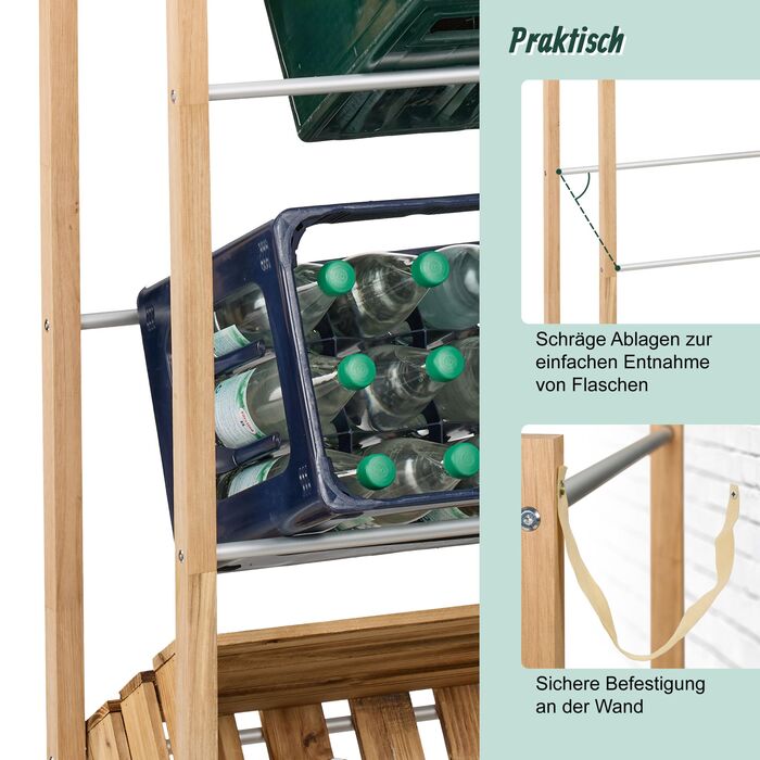 Стелаж Relaxdays для 3 ящиків з напоями