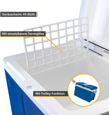 Термобокс електричний First Austria 45L 12V/230V для авто та мережі, чорний. Міні-холодильник з колесами для кемпінгу, подорожей, фестивалів. Охолоджує та гріє.