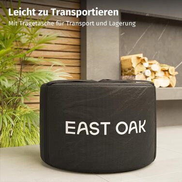 Чаша для багаття EAST OAK 25.7x17.8 см, бездимна, настільний камін, маленький, пелети/дрова, 5080 хв. Час горіння