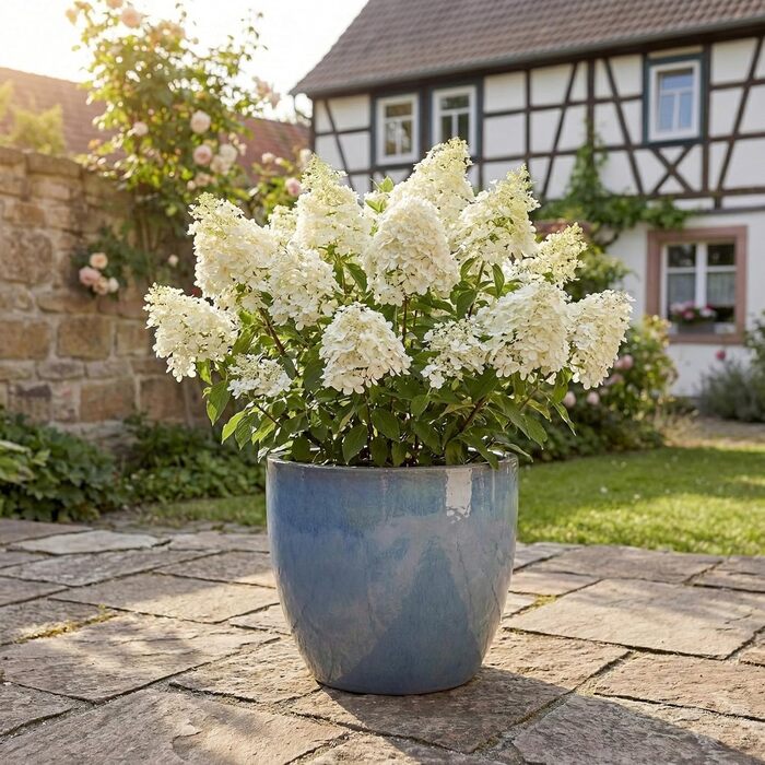 Керамічний горщик Teramico Premium – ручної роботи, морозостійкий, для квітів, 21x18 см, сірий (Октябрь)