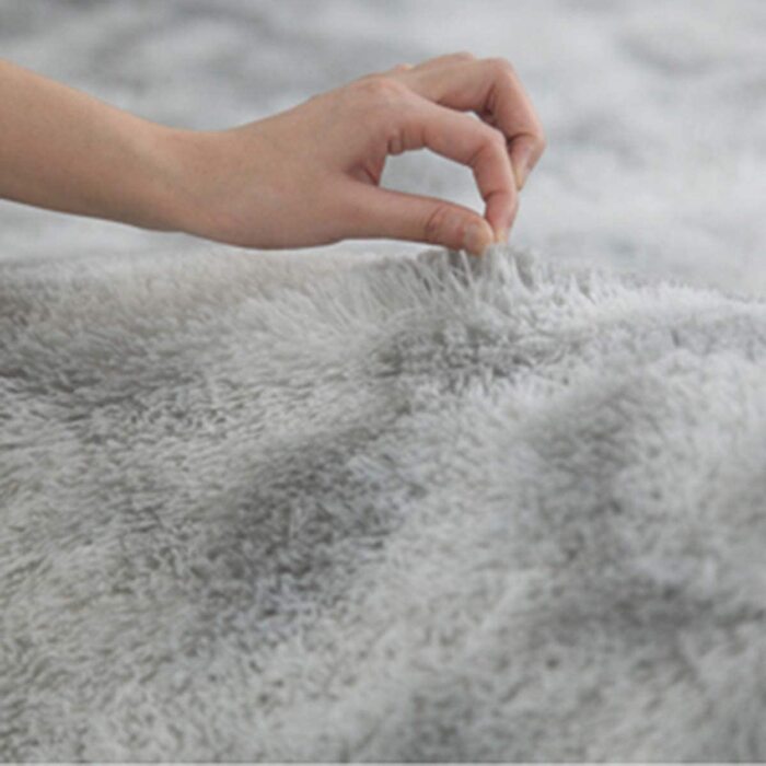 Килими Leesentec, круглі килими для спальні, вітальні, нековзні м'які пухнасті килимки, волохаті килимки, великі Килимки для передпокою (білий/сірий, 140) (сіро-білий, 185*185 см)