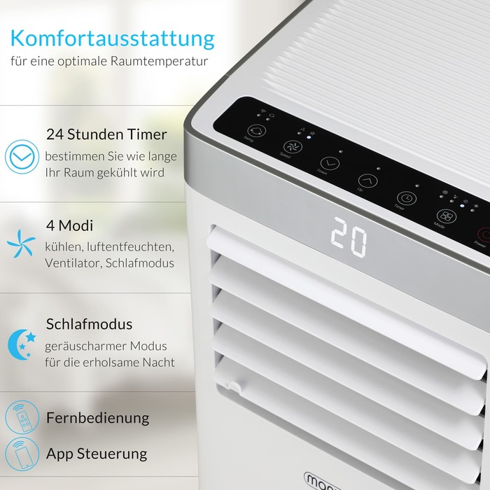 Мобільний кондиціонер MZKA1000 incl. app, голосове управління Alexa