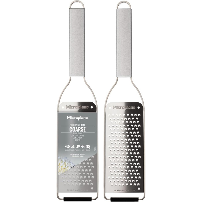 Мікроплан NEUE Professional Serie з грубою клинком | Професійна тертка з нержавіючої сталі | Ідеальна для сиру, овочів, горіхів, шоколаду, імбиру та часнику | Зроблено в США