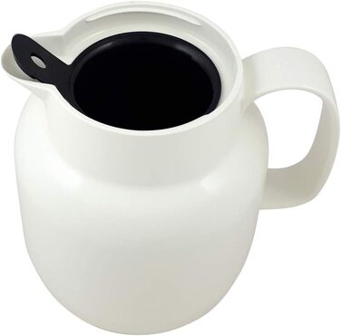 Пластиковий вакуумний глечик Helios Mondo з ситечком для чаю, (14,2 x 13,6 x 19,3 см, білий)