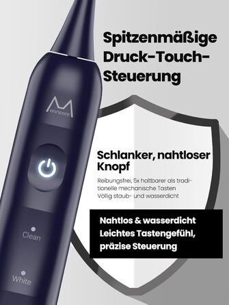 Електрична зубна щітка для дорослих B10PRO: 5 режимів, 48000 VPM, IPX8, акумулятор 180 днів, 4 насадки, таймер, у кейсі (рожева/блакитна)