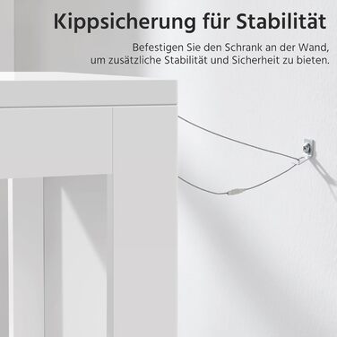 Шафа у ванну кімнату Yaheetech з 3 висувними ящиками та 2 відкритими полицями, 30 x 30 x 142 см, біла