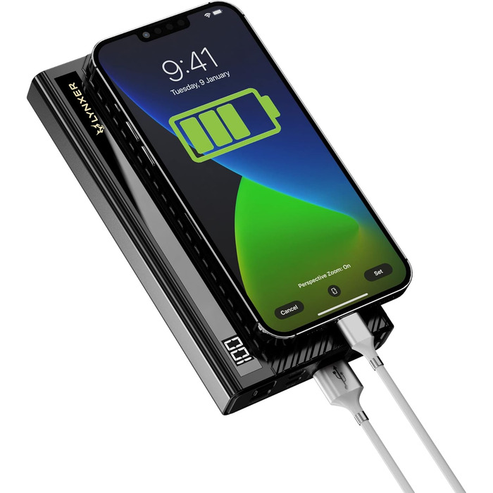 Вт 20000 мАг, USB C PD 3.0 QC 4.0, сумісний з iPhone, Samsung, iPad, Huawei, Switch, 22,5