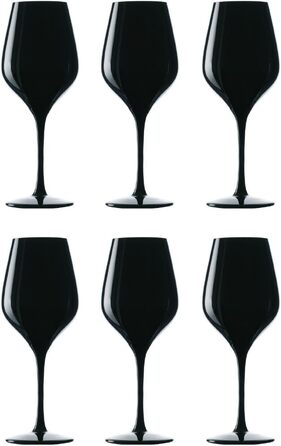 Набір келихів для дегустації сліпих вин 350м, 6 предметів, чорний вишуканий Stölzle Lausitz